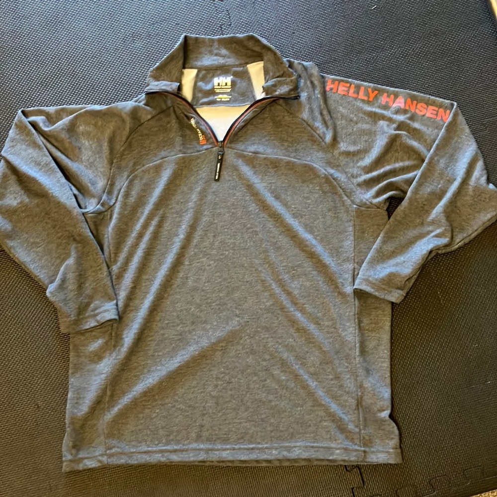 Hall Hansen grey 1/2 zip speed performance long sleeve shirt